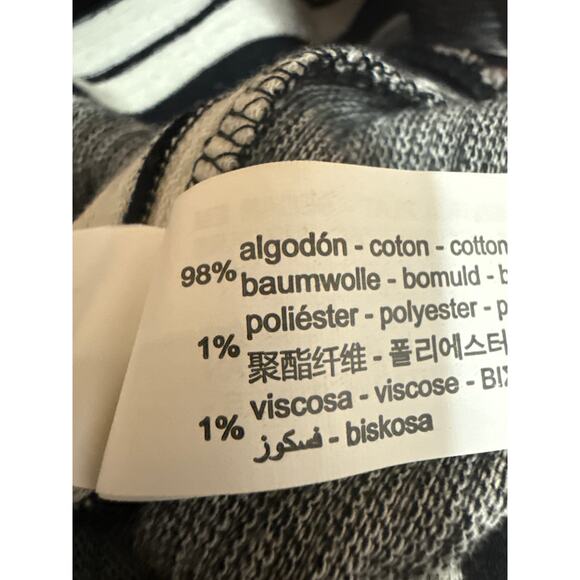 Zara Women's Gray Striped Fringe Elastic Waist Wide Leg Palazzo Trousers Pants M - Picture 5 of 5